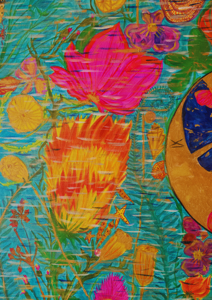 Sirènes de Monte-carlo - Œuvre d'art originale (100 cm x 100 cm)